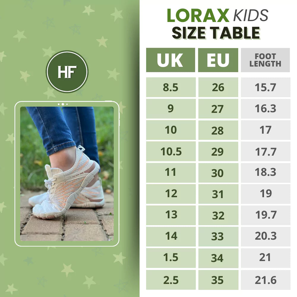 Lorax Kids - Zapatos descalzos suaves y flexibles para niños